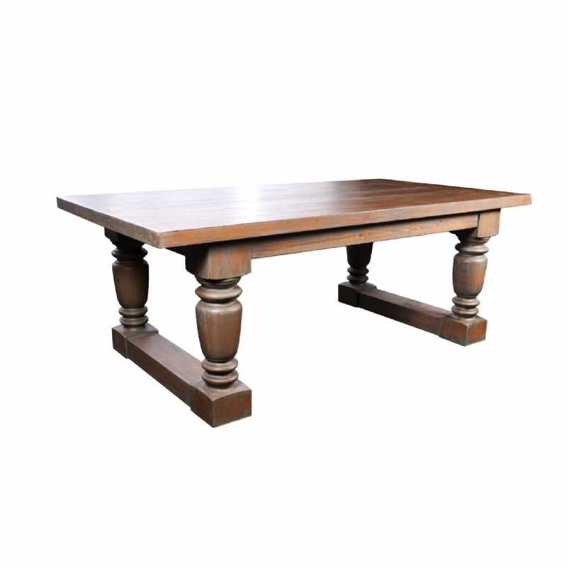 Leona Turned Leg Farmhouse Table